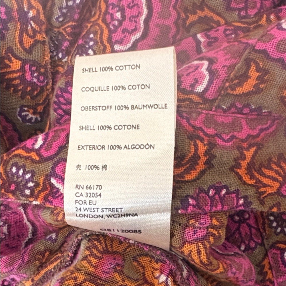 Free People Run River Wide Leg Pants in a purple and pink floral print, size L - Picture 9 of 9